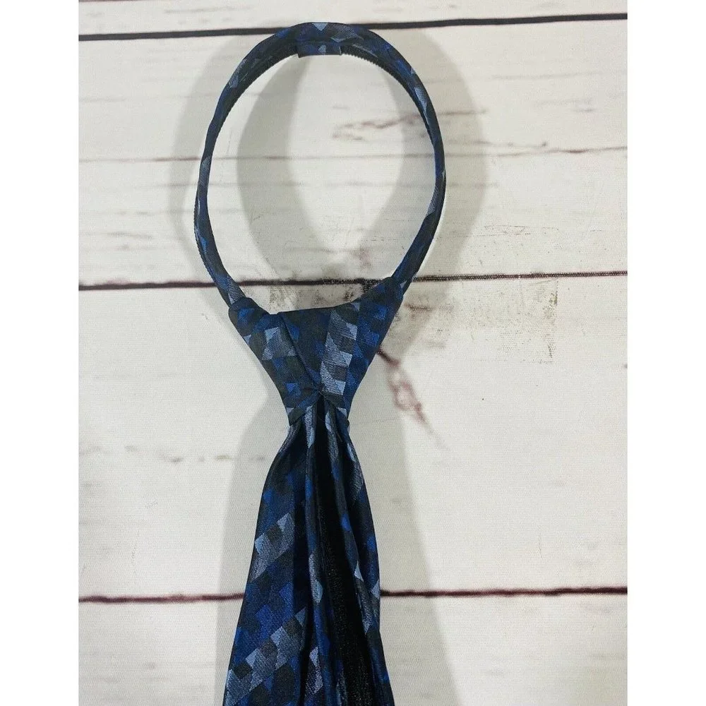 Dockers Boys Zipper Striped Neck Tie Blue Easter Kids Easter Wedding Spring